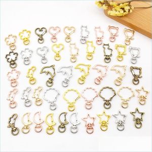 Sleutelchains lanyards Snap Hook trigger clips gespen voor sleutelhanger kreeft clasp hooks ketting ring ring claspdiy maken druppel lever dewg