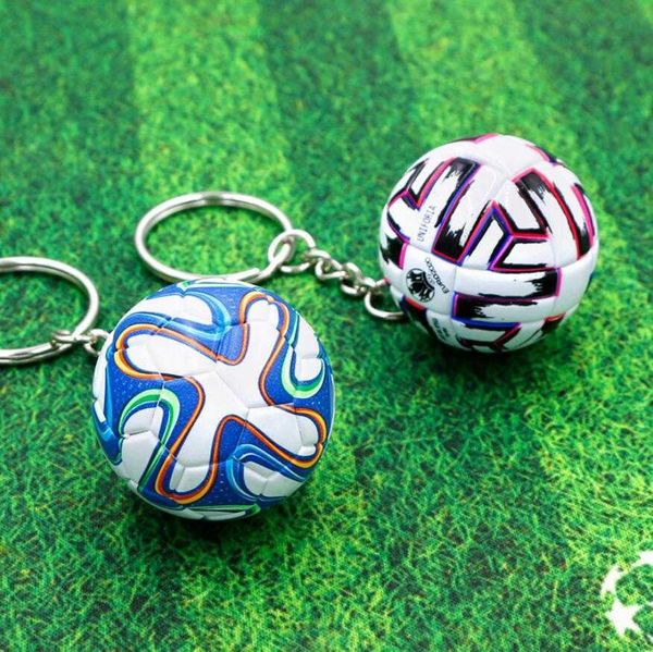 Keychains Lanyards Sports Football Keychain Douze pays Sport Sac Sac Sac Ball Flag Chai-clé pour hommes Players de football Cadeaux de mode