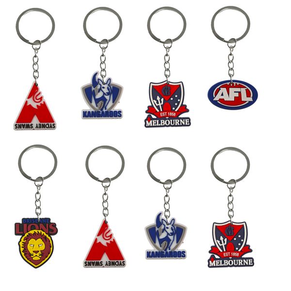 Keychains Lanyards Sports Logo Keychain pour la journée d'école Birthday Party Supplies Gift Goodie Bag Sobers Backpack Keyring approprié scho OTVCI
