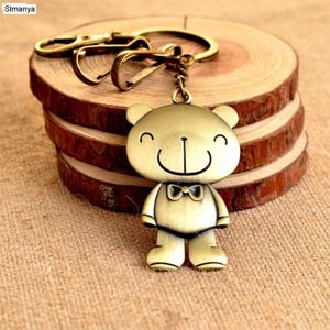 Keychains Lanyards en peluche en peluche Keychain Valette chaude Bronze Metal Car Key Chain Ring Sac Pendentif For Man Women Gift # 17220 Q240403