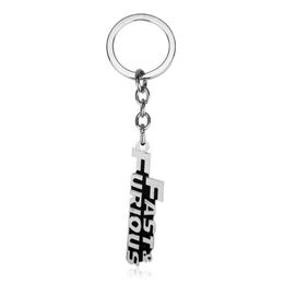 Sleutelhangers Lanyards The Fast And Furious Letters Hangers Sleutelhanger Eenvoudige sleutelhangers Autohouder Trinket Film Sieraden Drop Delivery Fa Dhqzj