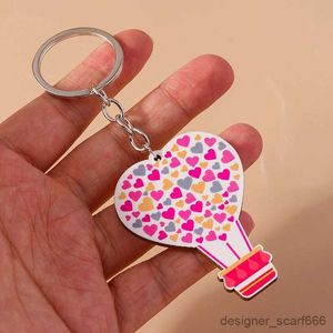 Kelechains Lonyards Saint Valentin Day Hot Air Ballon Keechain pour femmes hommes Carle Key Sac à main Pendants Corbands Accessoires DIY BIJOURS CONDITIONS