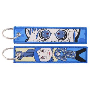 Porte-clés Longes Différents types de dessins animés Cool Key Tag Broderie Fobs pour motos voitures sac à dos porte-clés anneau de mode Gi Otul3