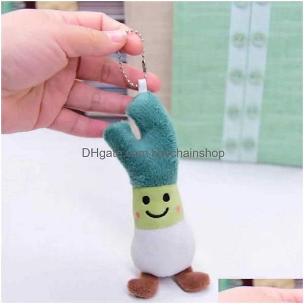 Porte-clés longes légumes P jouet dessin animé chou maïs brocoli pendentif doux peluche poupée porte-clés sac à dos sac de voiture décor enfant cadeau DH01I