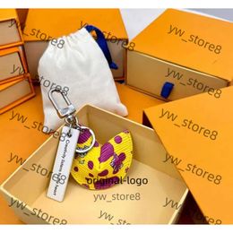 Keychains Lanyards YY Fortune Cookie Bag Hanging Car Flower Charm Jewelry Women Men Gifts Fashion PU Leather Key Chain Accessories Motion Current 4595