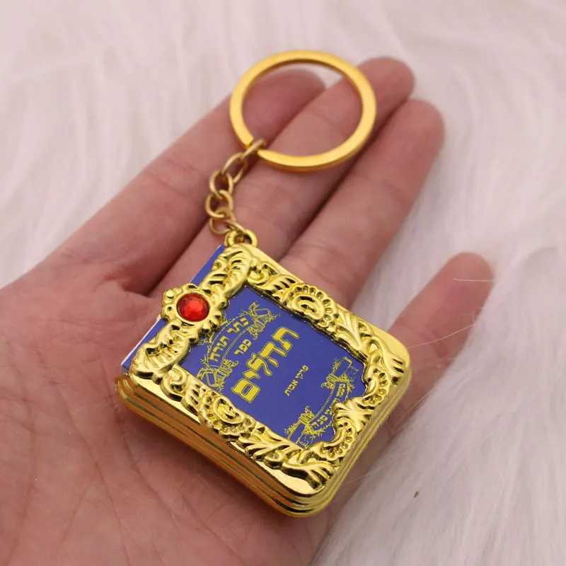Keychains Lanyards ZKD Tehilim Psalm Book Keychain Pocket Mini JE Gift Q240403