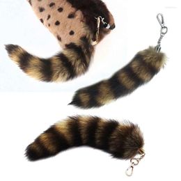 Keychains Large Tail Key-Ring Animal Key Pompoms Pompoms for Women Couple