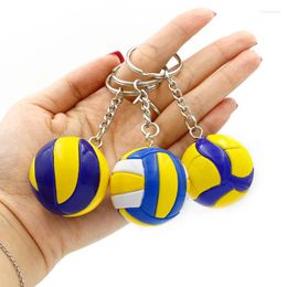 Porte-clés en cuir volley-ball porte-clés mini sac en PVC voiture balle clé porte-jouet anneau pour hommes femmes