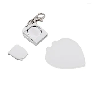 Porte-clés LED Sublimation Ornement Blancs pour l'artisanat de bricolage et la décoration de Noël Clear Acrylique Pendentif en forme de coeur en forme de coeur