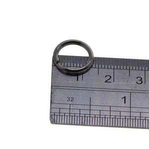 Schlüsselanhänger, 100 Stück, Mini-Schlüsselanhänger, klein, 12,5 mm, 304 Edelstahl, Winkelkanten, Kreis, geteilt, Schlüsselanhänger, DIY-Angeln