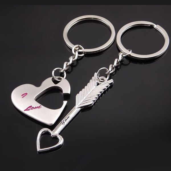 Porte-clés Amour Porte-clés Creative Couple Alliage Porte-clés Cadeau Coupe Saint Valentin GiftKeychains