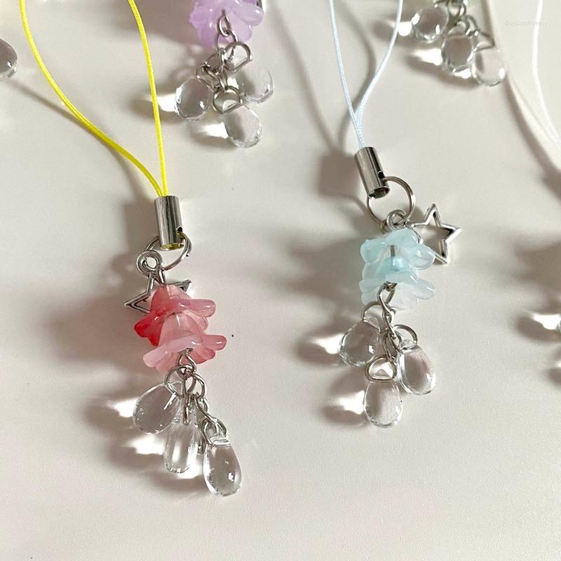 Keychains Lovely Phone Charm Pendant Keychain For Bag Cellphone Jellyfish Lanyard