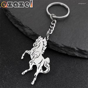 Keychains Horse Horse Keychain pour femmes hommes en acier inoxydable Couleur argenté Animal Haut portefeuille Accessoires de voitures