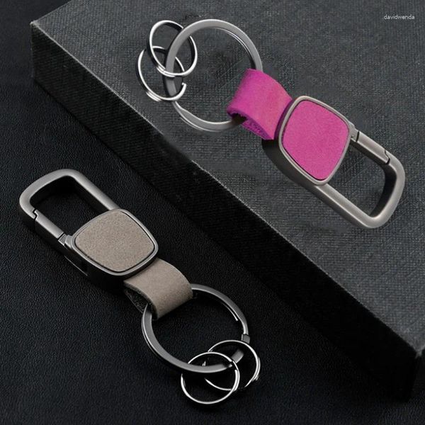 Llaveros Hombres de lujo Mujeres Llavero Llavero Llavero de moda Cuero duradero para el soporte del anillo del coche Hebilla de herradura Accesorios de regalo al por mayor