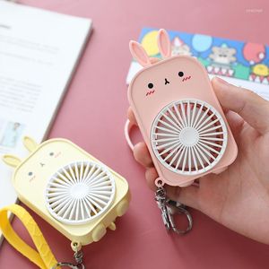 Llaveros de lujo Mini-Hold Pocket Fans Mochila Llavero USB Carga al aire libre Llavero Pequeño Fan Llaveros para Wome Kids Smal22