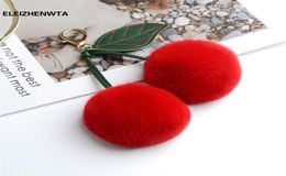 Keychains Luxury Real Fur Ball Pompom Cherry Y Keychain Accesorios de joyas Bolso Mujer Charmón Chaveiro para HER5846938
