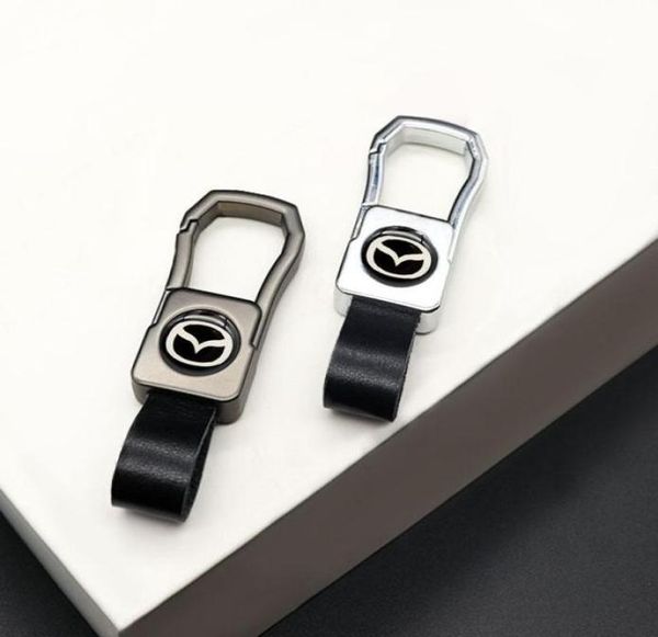 Porte-clés Mazda Logo Voiture Porte-clés Simple Taille Suspendue Boucle Couverture De Clé Avec Pendentif En Cuir En Alliage De Zinc En Métal Petits Cadeaux9686517
