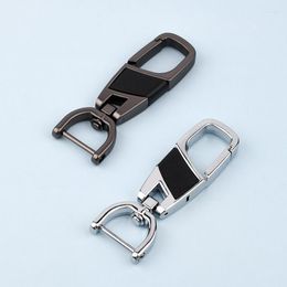 Porte-clés hommes anti-perte porte-clés de voiture simple porte-clés en cuir métal auto véhicule porte-clés accessoires cadeau pour mari clés organisateur