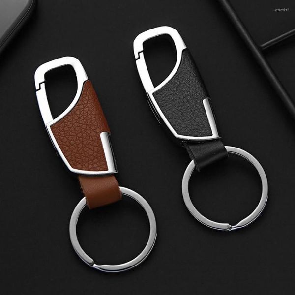Porte-clés hommes PU cuir porte-clés qualité noir porte-clés porte-clés de voiture pour la Promotion des affaires accessoires cadeaux