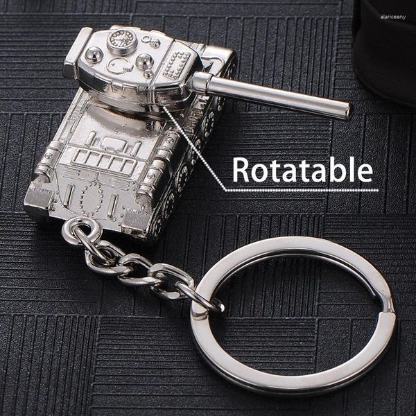 Porte-clés Cool Tank Key Chain Creative Pendentif Mode Guerre Modèle Moto Avion Minimodel Cadeau