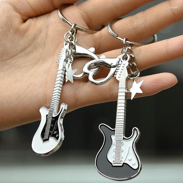 Porte-clés hommes femmes guitare porte-clés charmes pour Y2k fille épicée pendentif couple porte-clés bijoux sac voiture porte-clés cadeau