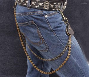 Porte-clés Mens Brass Motorcylce Chain Biker Hip Hop Punk Keychain Key Jean Wallet YL-46 Enek22