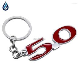 Keychains Metal 5 0 Emblem Red Black Car Keychain Keyring Key Rings For Mustang GT V8 Coyote Chain Accessoires MiRI22235M