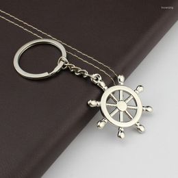 Keychains Metal Boat Anchor Roer zeeman Sailor Helm Key Chains Ship Steerwiel Compass Charm Rings Ocean Sea Beach Sieraden