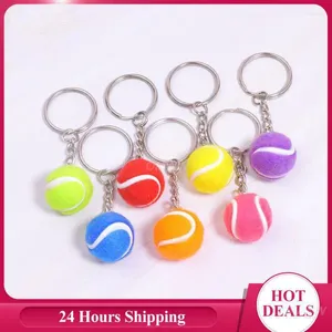 Keychains Metal Keychain Easy To transport Royal Blue Tennis Key Ring Accessories Mini Pendant Soft Touch