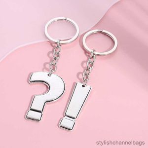 Keychains Metal KeyChain uitroepingspunt Vraagteken Key Ring Symbool Key Chains Speciale geschenken voor vrouwen Men Sieraden