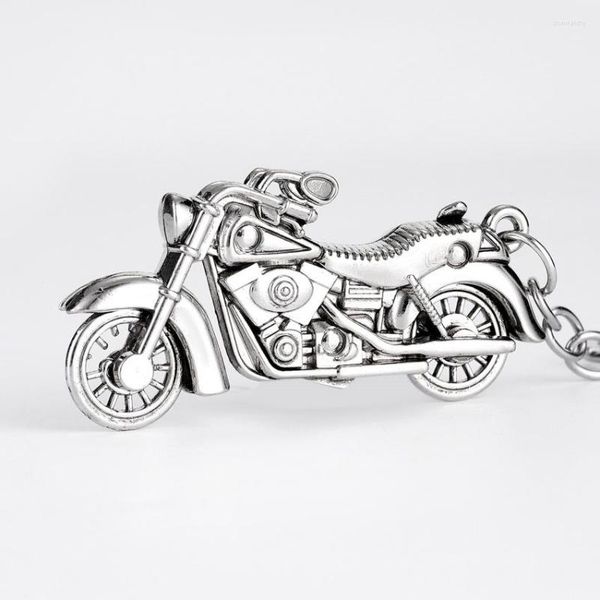 Porte-clés en métal personnalité modèle créatif porte-clés simulation moto pendentif mini chaîne accessoires