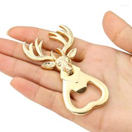 Keychains Metal Rendier hoofdflesopener Kerstfestival Deer Beer Bar Drink Keukenbenodigdheden Home benodigdheden Gadgets