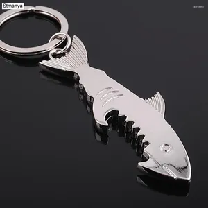 Llaveros Metal Shark Opener Hombres Mujeres Llavero Bolsa Charm Ocean World Coche Anillo Fiesta Regalo Joyería K2024