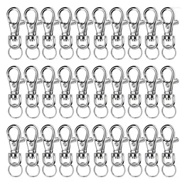Keychains Metal Swivel Snap Crochets Ensemble avec des anneaux clés 120pcs petits fermoirs de griffe de homard et anneau de chaîne durable