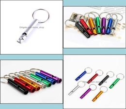 Keychains Metal Whistle Portable Self Defense Keyrings Rings Holder Fashion Car Key Chains Accessoires Outdoor Cam Survival Stones1527245