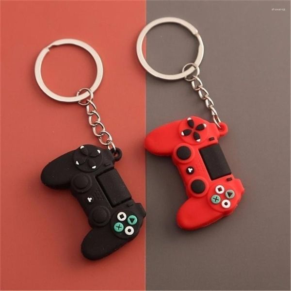 Porte-clés Mini console de jeu analogique poignée porte-clés porte-clés hommes femmes fille garçon voiture sac à dos pendentif en caoutchouc silicone cadeau collection