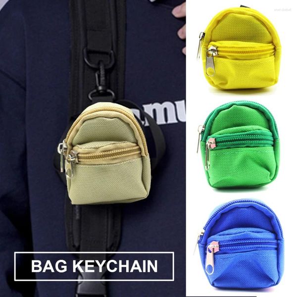 Keychains Mini Sac à dos Style Keychain Coin Purse Pouch Cash Bag Courte