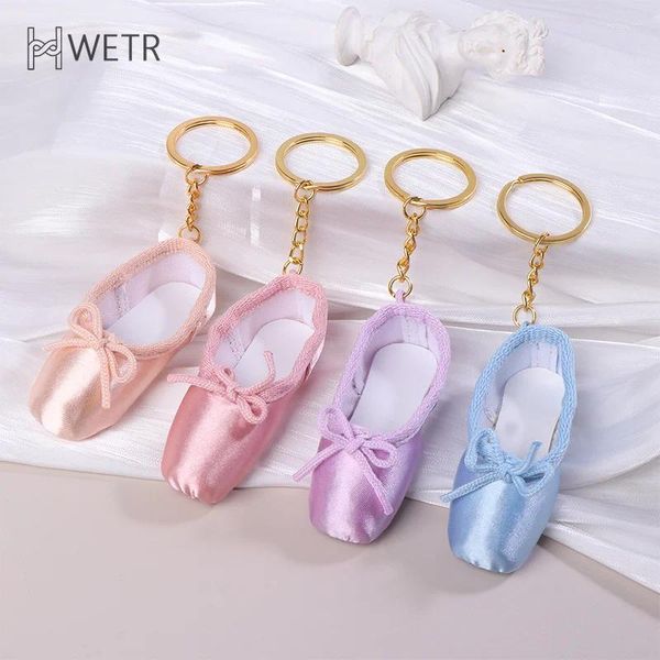 Keychains Mini Ballet Chaussures Keychain Pointe Keyrings Handmade Shoe Charm Sac Penddant Gift For Dance Lovers