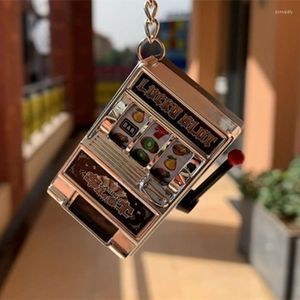 Keychains Mini Keychain met kleine bel grappige casino hanger Lucky Charm Jackpot Bag Party Gifts