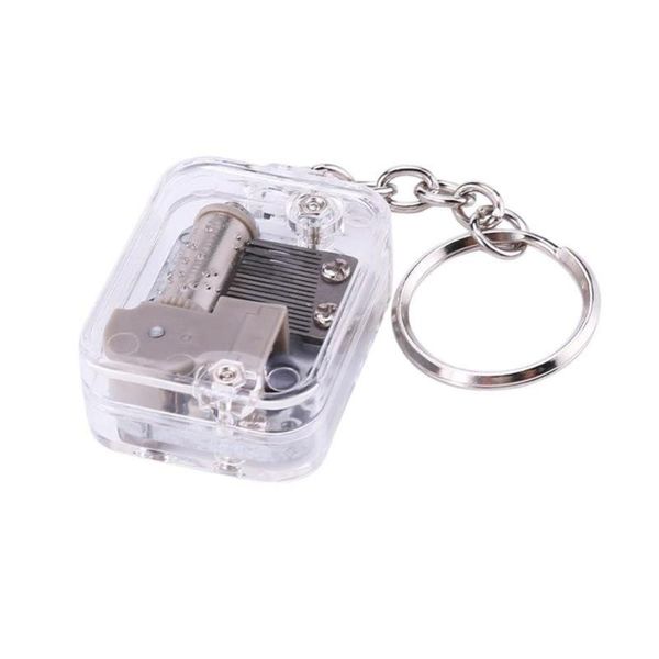 Porte-clés Mini boîte à musique porte-clés bricolage jeu ensemble 18 tons boîtes en métal mécanique anneaux avec vis décor à la maison