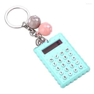 Keychains Mini Portable Keychain Calculator Pocket Key Ring voor kinderen Studenten Home School Werken reizen Fred22