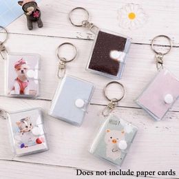 Porte-clés Mini Petit Po 1/2 pouces Porte-carte 16 poches Sac Portable Mignon Pos Collect Livre avec porte-clés Kpop