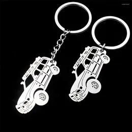 Keychains Mini SUV Car Diseño de acero inoxidable Cadena de llave de llaves de llavero para hombres Regalo