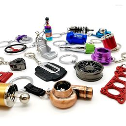 Porte-clés Mini Turbo turbocompresseur, pour clés de voiture, Turbine rotative, porte-clés, accessoires d'intérieur