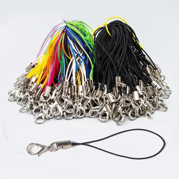 Mixte 50 pcs/lot fil cordon homard porte-clés porte-clés sac anneau sacs jouets téléphone cintre bricolage porte-clés porte-clés accessoires