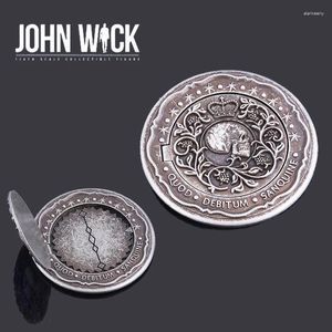 Porte-clés Film John Wick Coin Crâne Porte-clés Cosplay Sang Serment Marqueur Keanu Reeves Badge Peut Ouvrir 1: 1 Accessoires Accessoires Collection Cadeau