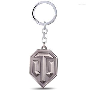 Porte-clés MS JEWELS Jeu Cadeaux World Of Tanks Logo Porte-clés Porte-clés en métal pour cadeau Chaîne Chaveiro