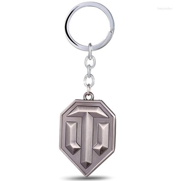 Llaveros MS JEWELS Regalos del juego World Of Tanks Logo Llavero Llaveros de metal para el presente Chaveiro Chain