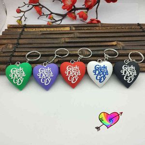 Keychains Multicolor Human Made Key Chains Men Women Girls Don't Cry Key Chains 3D Heart Human Made Fashion Accessories T220909