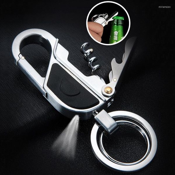 Llaveros Llavero multifuncional Abrebotellas de vino simple Colgante Regalo creativo Llavero Accesorios Miri22